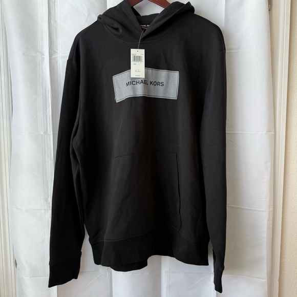 Men's Michael Kors Hoodie Size L Black - Picture 1 of 5